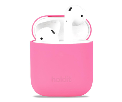 Etui na słuchawki Holdit Silicone Case AirPods 1&2 Bright Pink